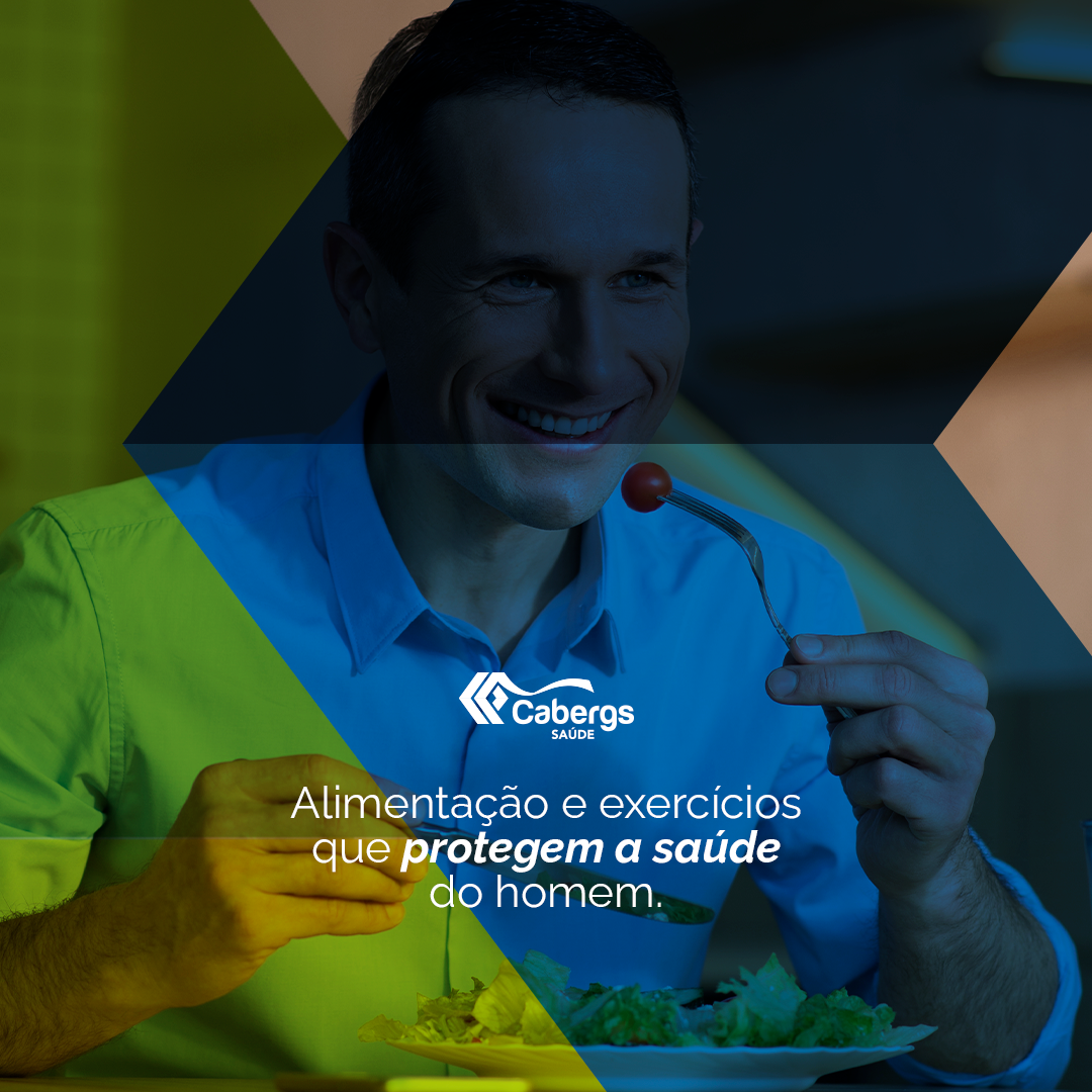 Alimentação e exercícios que protegem a saúde do homem